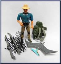 Alan Grant (Aerial Net Trap) from Jurassic Park - Humans manufactured by Kenner [Loose]