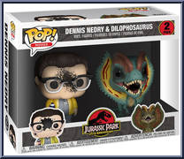 Dennis Nedry / Dilophosaurus from Jurassic Park - Pop! Vinyl Figures manufactured by Funko [Front]