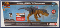 Allosaurus from Jurassic World - Chaos Theory - Ruthless Rampage manufactured by Mattel [Back]