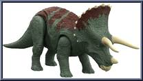 Triceratops (Green / Brown Head) from Jurassic World - Dominion - Roar Strikers manufactured by Mattel [Loose]