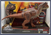 Carnotaurus from Jurassic World - Epic Evolution - Epic Attack manufactured by Mattel [Front]