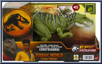 Ceratosaurus from Jurassic World - Epic Evolution - Wild Roar - Chaos Theory manufactured by Mattel [Front]