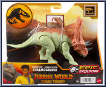 Chasmosaurus from Jurassic World - Epic Evolution - Strike Attack - Chaos Theory manufactured by Mattel [Front]