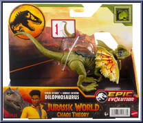 Dilophosaurus from Jurassic World - Epic Evolution - Strike Attack - Chaos Theory manufactured by Mattel [Front]