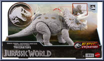 Triceratops from Jurassic World - Epic Evolution - Gigantic Trackers manufactured by Mattel [Front]