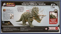 Triceratops from Jurassic World - Epic Evolution - Gigantic Trackers manufactured by Mattel [Back]
