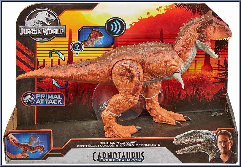 Carnotaurus Jurassic World Primal Attack Control ‘n Conquer Mattel Action Figure 