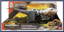 Chilantaisaurus from Jurassic World - Rebirth - Gigantic Thrashers manufactured by Mattel [Front]