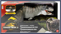 Tyrannosaurus Rex from Jurassic World - Rebirth - Super Colossal manufactured by Mattel [Front]