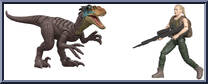 Zora Bennett & Velociraptor from Jurassic World - Rebirth - Playsets manufactured by Mattel [Loose]