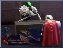 Superman vs. Kryptobot from Justice League - Cyber Trakkers manufactured by Mattel [Loose]