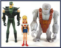 Green Arrow / Supergirl / Ultra Humanite from Justice League Unlimited - 3-Packs - DC Super Heroes - Purple Cards manufactured by Mattel [Loose]