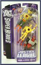 Hawkman / Rocket Red / Reverse Flash from Justice League Unlimited - 3-Packs - DC Super Heroes - Purple Cards manufactured by Mattel [Front]