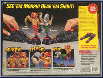 Razorjaw vs. Sun Warrior from Karate Fighters - Basic Series manufactured by Milton Bradley [Back]