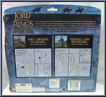 King Theoden (Armor) & Morgul Lord Witch-King (UK) from Lord of the Rings - Return of the King - International Exclusives manufactured by Toy Biz [Back]