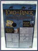 Lords of Darkness (Sauron Talking & Saruman) (UK) from Lord of the Rings - Return of the King - International Exclusives manufactured by Toy Biz [Back]
