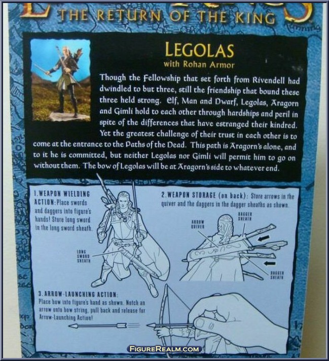 lord of the rings trilogy legolas with rohan armor action figure