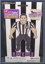 Referee from Major Wrestling Figure Podcast - Major Bendies - Exclusives manufactured by Unknown [Back]