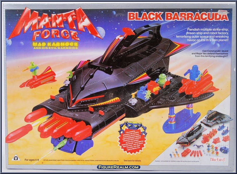 Black Barracuda - Manta Force - Basic Series - Blue Bird Action Figure