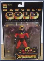 Captain Marvel from Marvel - Gold manufactured by Toy Biz [Front]