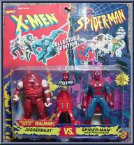 Juggernaut vs. Spider-Man (Web Parachute) from Marvel - Wal-Mart 2-Packs manufactured by Toy Biz [Front]
