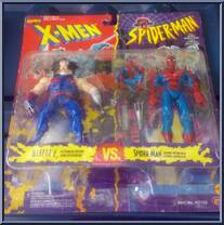Weapon X & Spider-Man (Super Poseable) from Marvel - Canadian 2-Pack - Series 1 manufactured by Toy Biz [Front]