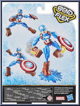Captain America from Marvel - Bend and Flex - Basic Series manufactured by Hasbro [Back]
