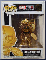 Captain America (Gold Chrome) from Marvel - Marvel Stud10s Pop! manufactured by Funko [Front]