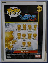 Rocket Raccoon (Gold Chrome) from Marvel - Marvel Stud10s Pop! manufactured by Funko [Back]