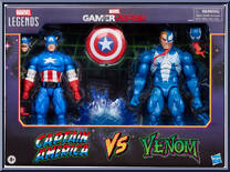 Captain America vs Venom from Marvel Legends - Infinite Series - Gamerverse manufactured by Hasbro [Front]