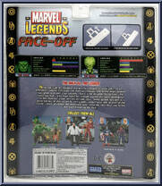 Hulk (Closed Mouth) vs Leader (Brain Head) from Marvel Legends - Face Off Sets - Series 1 manufactured by Toy Biz [Back]