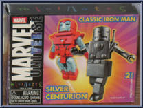Silver Centurion Iron Man / Original Iron Man from Marvel Minimates - Exclusives manufactured by Diamond Select [Front]