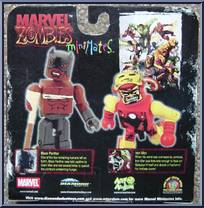 Zombie Attacked Black Panther / Zombie Iron Man from Marvel Minimates - Exclusives manufactured by Diamond Select [Back]
