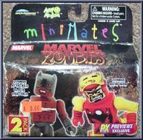 Zombie Attacked Black Panther / Zombie Iron Man Action Figure