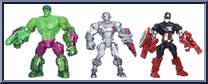 Avengers vs. Ultron 3-Pack. Hulk, Ultron and Captain America from Marvel Super Hero Mashers - Multi-Packs manufactured by Hasbro [Loose]