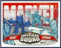 Beast & Iceman from Marvel Super Hero Squad - Series  4 manufactured by Hasbro [Front]
