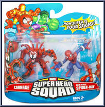 Carnage & Spider-Man (Ben Reilly) from Marvel Super Hero Squad - Series  9 manufactured by Hasbro [Front]