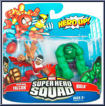 Falcon (Super Hero) & Hulk from Marvel Super Hero Squad - Series 20 manufactured by Hasbro [Front]