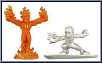 Human Torch & Silver Surfer from Marvel Super Hero Squad - Series  3 manufactured by Hasbro [Loose]