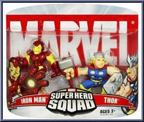 Iron Man & Thor from Marvel Super Hero Squad - Series  2 manufactured by Hasbro [Front]