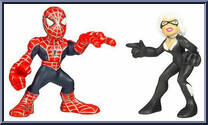 Spider-Man & Black Cat from Marvel Super Hero Squad - Spider-Man Series 4 manufactured by Hasbro [Loose]