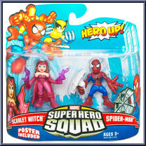 Scarlet Witch & Spider-Man from Marvel Super Hero Squad - Series 19 manufactured by Hasbro [Front]