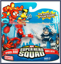 Spider-Man (Ben Reilly) & Bullseye from Marvel Super Hero Squad - Series 14 manufactured by Hasbro [Front]