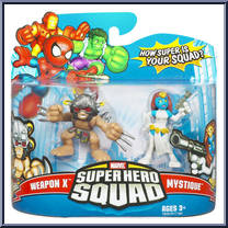 Weapon X & Mystique from Marvel Super Hero Squad - Series 11 manufactured by Hasbro [Front]
