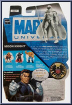 Moon Knight from Marvel Universe - Series 1 - The Fury Files - Wave  4 manufactured by Hasbro [Back]