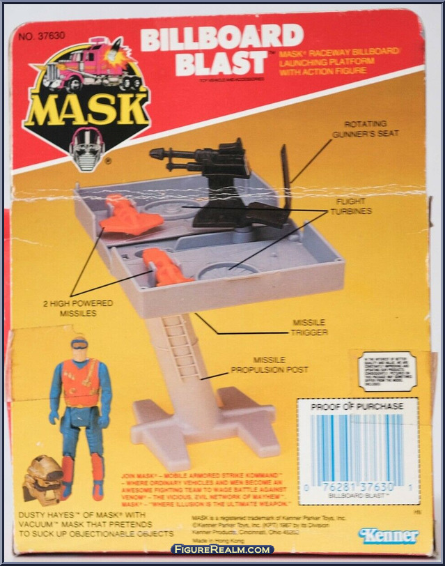 M.A.S.K Parts BILLBOARD BLAST missile mask Kenner 