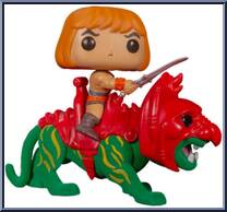 He-Man on Battle Cat (Flocked) from Masters of the Universe - Pop! Rides manufactured by Funko [Loose]