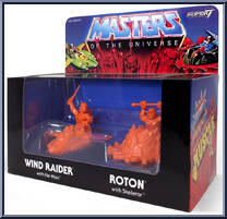 Wind Raider / Roton (Orange) from Masters of the Universe - M.U.S.C.L.E. manufactured by Super7 [Front]