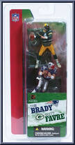 Brett Favre / Tom Brady from McFarlane's Sports Picks - NFL - 3" Figures - Series 1 manufactured by McFarlane [Front]