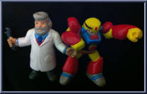 Dr. Light & Gutsman from MegaMan - 2" Figures manufactured by Bandai [Loose]